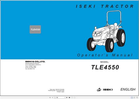 Iseki Tractor Tle Operators Manual En Auto Repair