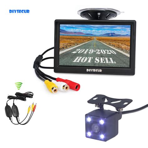 DIYSECUR Wireless 5inch TFT LCD Display Rear View Monitor Car Monitor