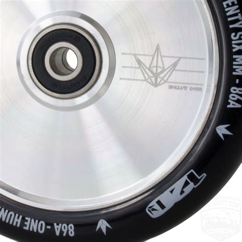 Envy 120mm Hollow Core Polished Scooter Wheels Envy Black Grips Tape