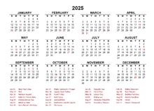 Printable 2025 Indian Calendar Templates with Holidays