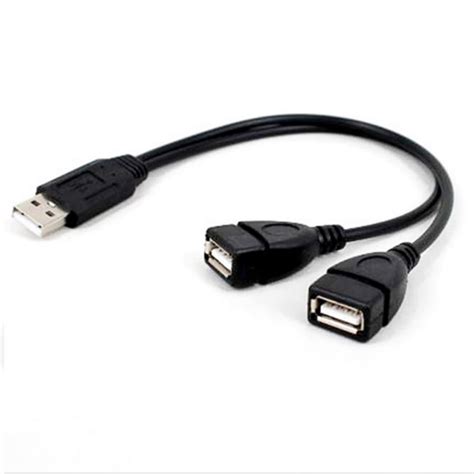 Usb 20 A Male To 2 Dual Usb Female Jack Y Splitter Hub Power Cord