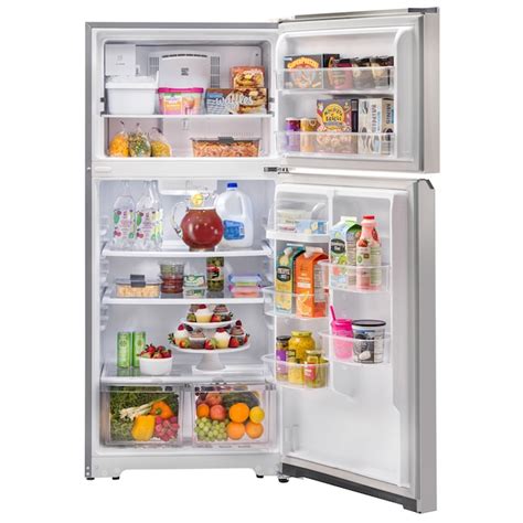 Kenmore 183 Cu Ft Top Freezer Refrigerator With Ice Maker Stainless