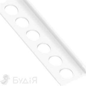 Уголок для плитки ПВХ TIS 9 мм внешний, белый (2,5м) (40шт ...