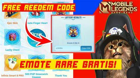 Free Reedem Code Cara Mendapatkan Emote Gratis Di Game Mobile Legends