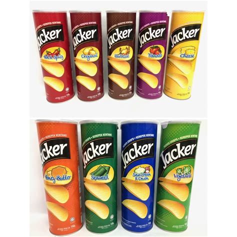 G JACKER POTATO CRISPS ORIGINAL HOT SPICY BBQ TOMATO CHEESE VEGETABLE HONEY