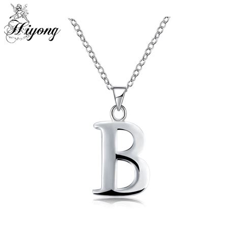 Initial Letter Necklaces Pendants Alphabet B Charm Statement Necklace