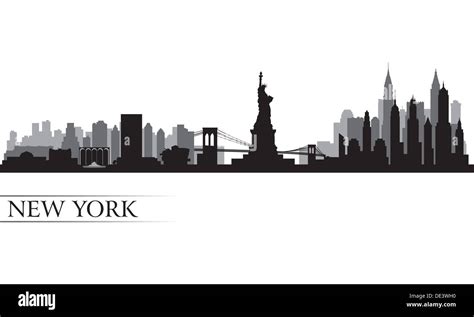New York city skyline silhouette background Stock Photo - Alamy