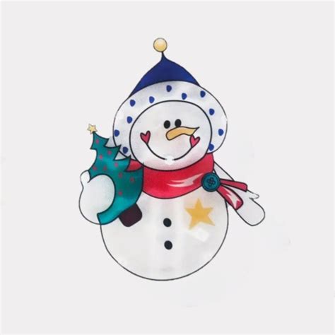 Светеща декорация за прозорци, BEPERFECT, PVC, За Коледа, 30см ...