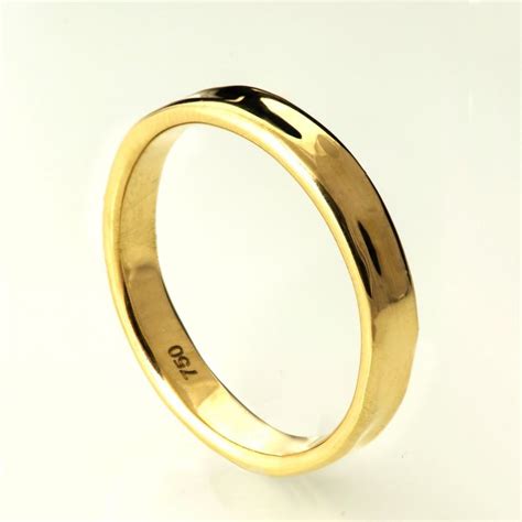 Simple Gold Wedding Band - 14k Gold Ring , Unisex Ring , Wedding Ring ...