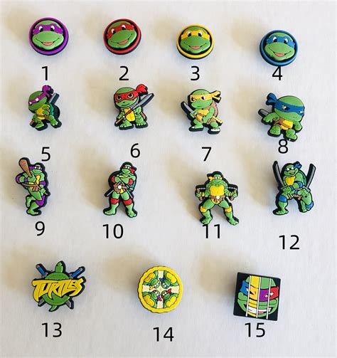 Ninja Turtle Shoe Croc Charms Etsy