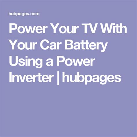 Hard Wiring A Power Inverter To A Car Battery