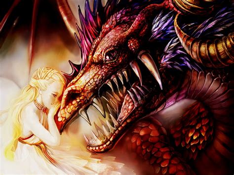 Dragon Fantasy A Girl Hd Wallpaper Peakpx