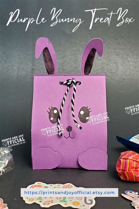 Bunny Candy Box Template Svg Rabbit Treat Box Svg Bunny T Box Dxf