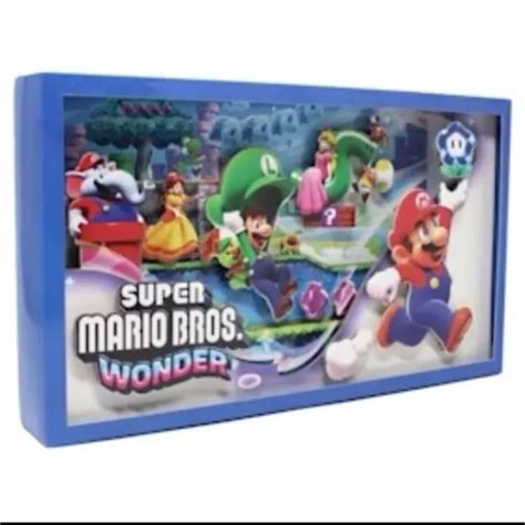 SUPER MARIO BROS Wonder 2D DIORAMA Official Nintendo RARE NO GAME