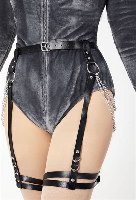 Wicked Unicorn Gothic Dark Style Bodysuit Gothic Lingerie Outfit Sexy Plush Hooded Romper