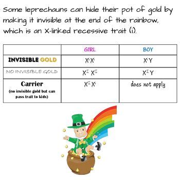 St Patrick S Day Genetics Sex Linked Heredity Inheritance PUNNETT SQUARE