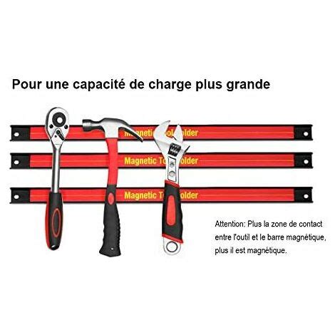 COSTWAY Barres Magnétiques pour Outils 3 Pièces Porte outils Magnétique