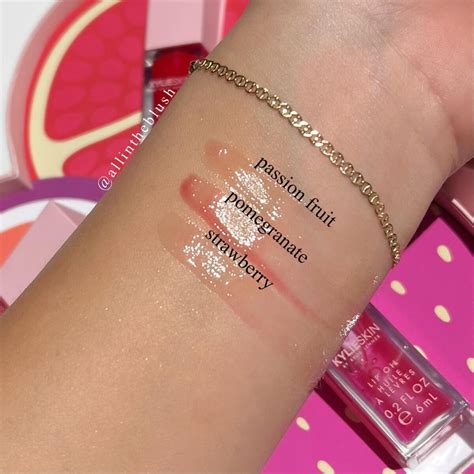 New Kylie Skin Lip Oil Set Review And Swatches All In The Blush