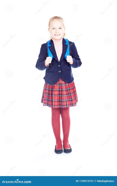 Écolière blonde image stock Image du élémentaire fille 110913721
