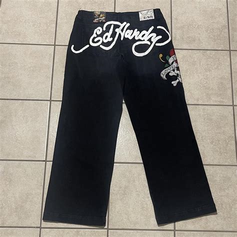 Ed Hardy Baggy Jeans Size Nwt Y K Depop