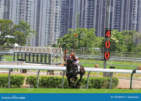 The Horse Racing At Hong Kong Jockey Club Editorial Photography