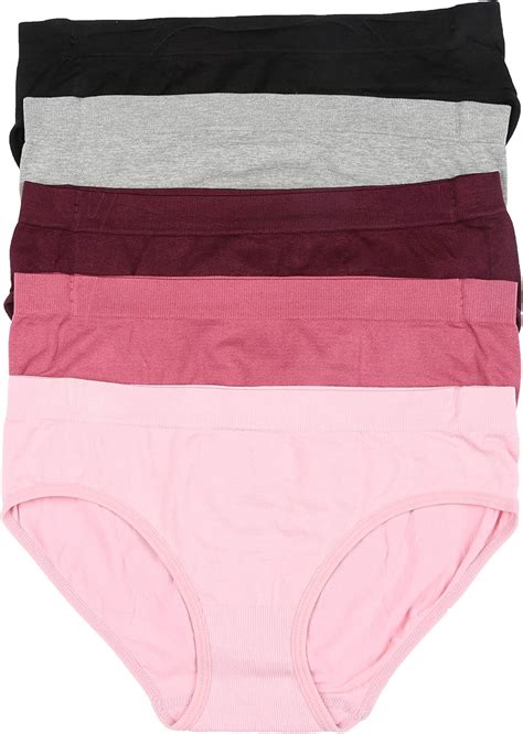 French Affair Women s Underwear Étreinte 5 Pack Seamless Bikini pink S Amazon co uk Clothing
