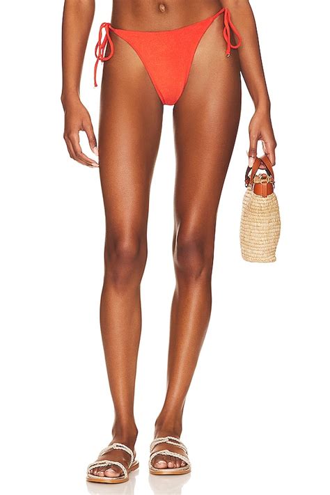 Faithfull The Brand Andrea Bikini Bottoms In Morange Revolve