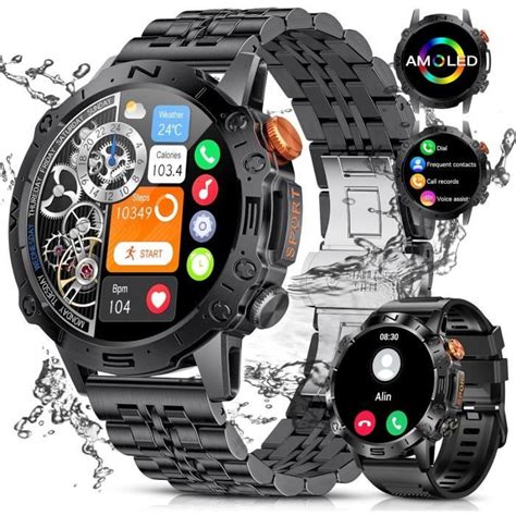 Montre Connect E Homme Avec Appels Bluetooth Hd Amoled Cran