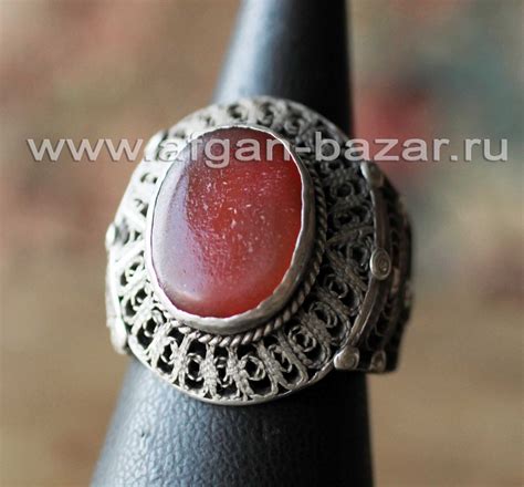Уникальный филигранный перстень с сердоликом. Северный Афганистан ...