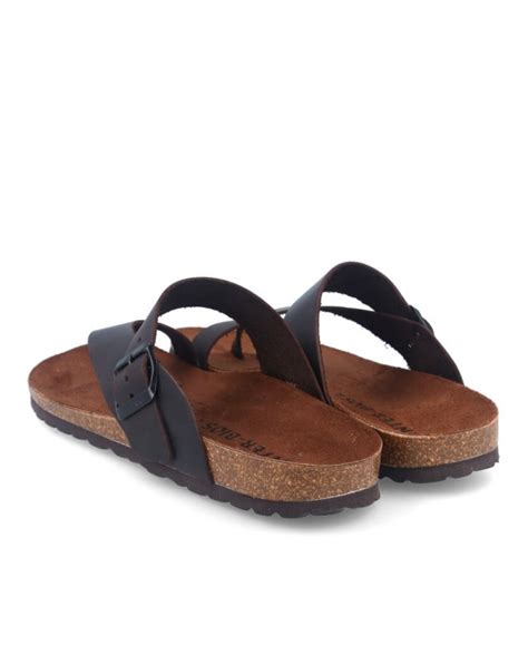 Sandalias Tipo Esclava Hombre Interbios Color Marr N