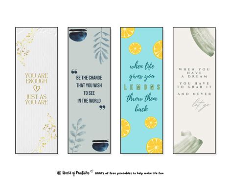100 Best Bookmark Quotes - World of Printables