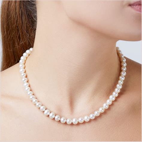 Classic Freshwater Pearl Necklace Yk Fs7018 7