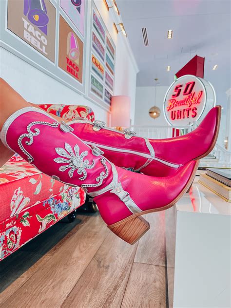 Jolene Embellished Cowgirl Boots Pink Whiskey Darling Boutique