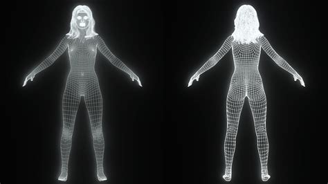 D Model Naked Realistic Female Game Ready VR AR Low Poly CGTrader