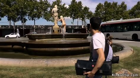 Blonde Slave Running In Public Streets