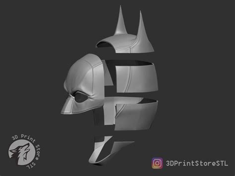 3d File Batman Helmet Fan Art 3d Print Model・3d Printer Design To