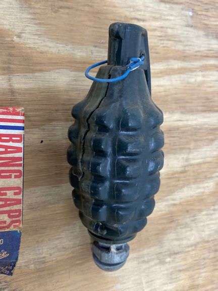 Vintage Rts Cap Gun Model 1966 Cal22 Play Hand Grenade Box Of Bang