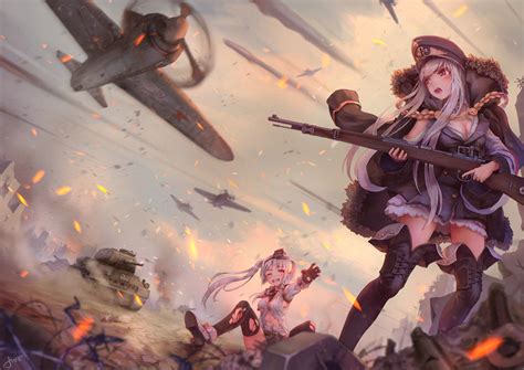 Aircraft Anthropomorphism Boots Combat Vehicle Girls Frontline Gray