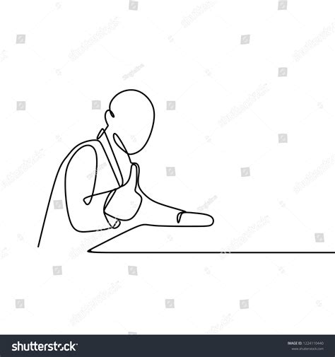 One Line Drawing Vector Success Person Stock Vector Royalty Free