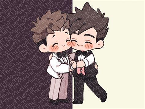 15 Kawaii Chibi Gay Couples Clipart Bundle Commercial Use And Transparent Background PNG For