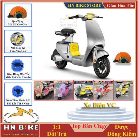 Xe Đạp Điện VC Mẫu xe điện thời trang HOT 2023 Quảng đường di chuyển 50km Shopee Việt Nam