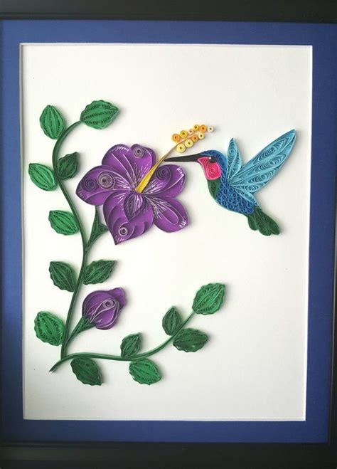 Private Listing Hummingbird Wall Art 8x10 Inches Etsy Quilling