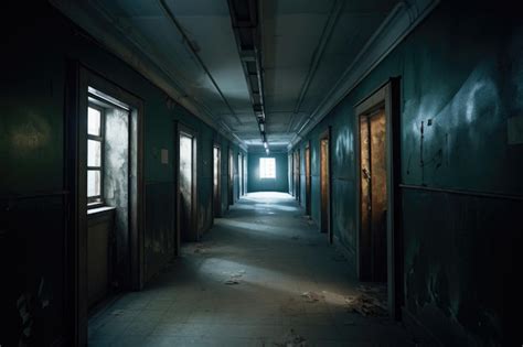 Premium AI Image | The Haunting Beauty of an Abandoned Hallway