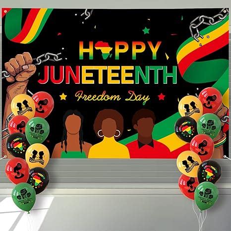 Amazon Arosche Juneteenth Decorations Banner 72 X 48 Backdrop