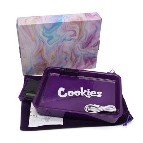 Cookies Led Rolling Tray With Scale Manual With Weed Etsy