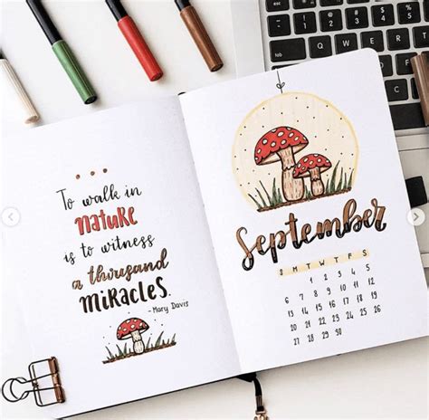 September Bullet Journal Cover Idea Bullet Journal Lettering Ideas