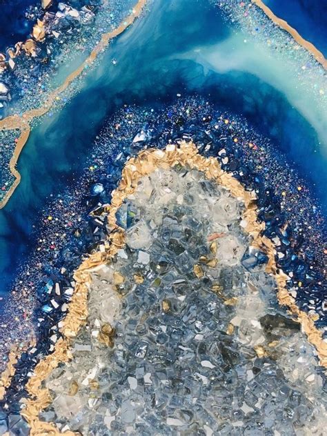 Blue Geode Art Resin Wall Art X Luxury Artwork