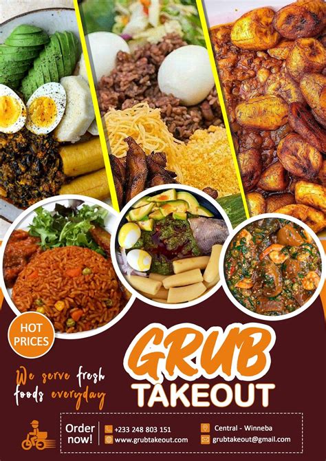 Food flyer design ideas | Food, Food cart design, Ghanaian food
