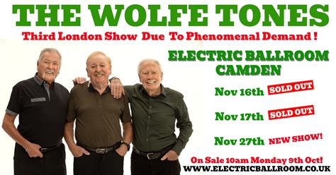 The Wolfe Tones Sold Out Electric Ballroom