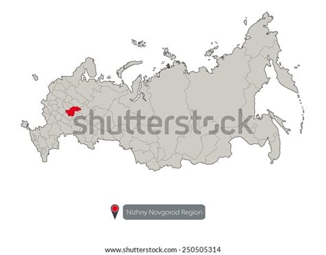 map russia nizhny novgorod region stock vector royalty